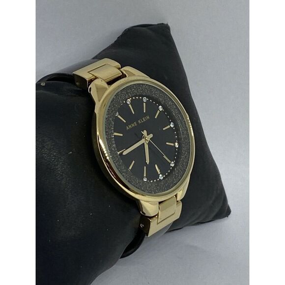 Anne Klein AK-1408BKBK Women's Black Resin Analog Dial Quartz Wrist Watch BL638 - Picture 5 of 12
